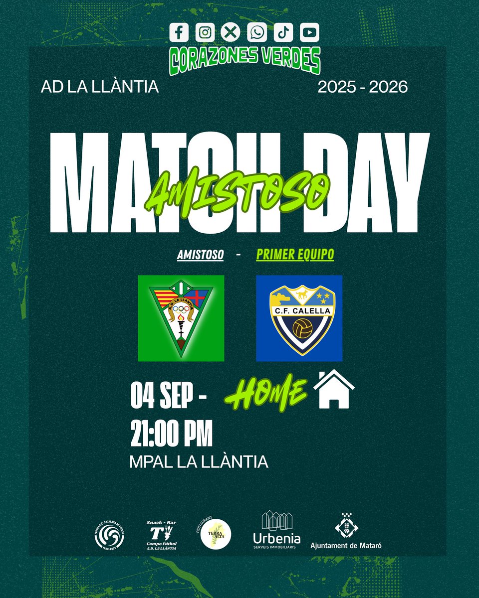 Día de partido!

Primer equipo vs Calella