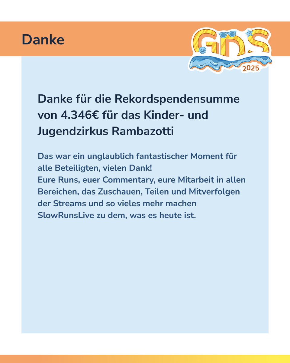 SlowRunsLive's tweet image. Vor knapp 1½ Wochen ging "Geht das Schneller? 2025" zu Ende und wir wollen an der Stelle nochmal danke sagen 💙