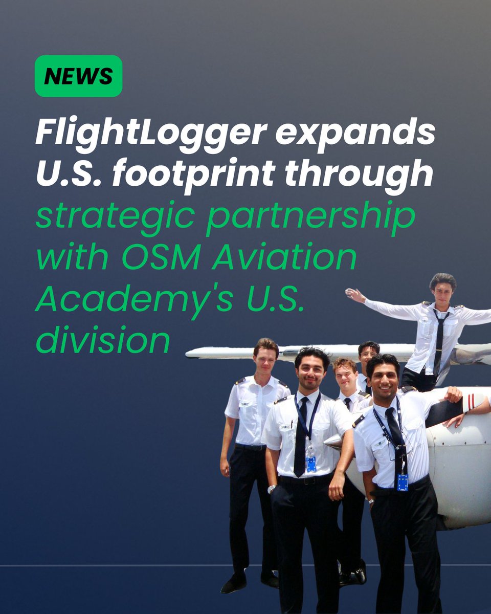 FlightLogger1's tweet image. Flight training excellence, now coast to coast! 🌎✈️ 
We’re excited to welcome @@OSM_academy&apos;s U.S. division to the FlightLogger family! 

➡️ Read the full announcement: eu1.hubs.ly/H0mKylQ0 

#FlightLogger #AviationTech #PilotTraining #OSMAviationAcademy