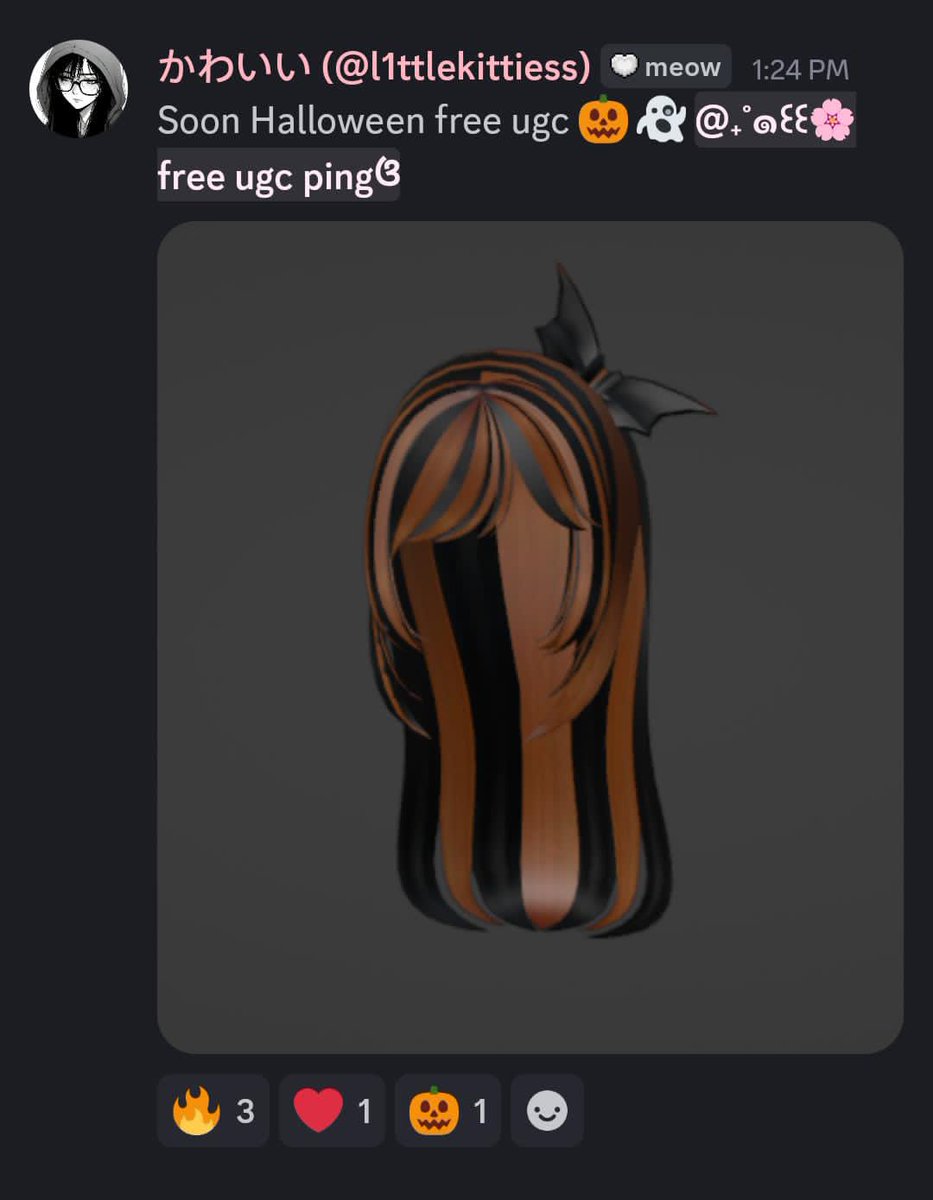 YushiY289923's tweet image. FREE UGC LIMITED COMING SOON BY @_kittydiarys
ᯓ𑱢𝜚•꙳ ᯓ𑱢𝜚༝༚༝༚˚
#RobloxUGC #RobloxFreeUGC #RobloxLimitedUGC