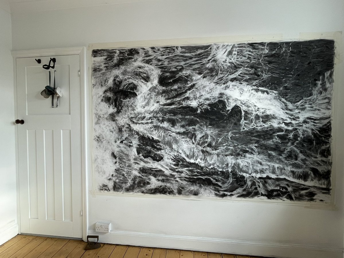 Making progress on the Grief drawing to be exhibited in my solo exhibition at Appleby Gallery in October #grief #drawing #soloexhibition