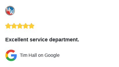 We just received a great review on Google. Thank you Tim Hall!