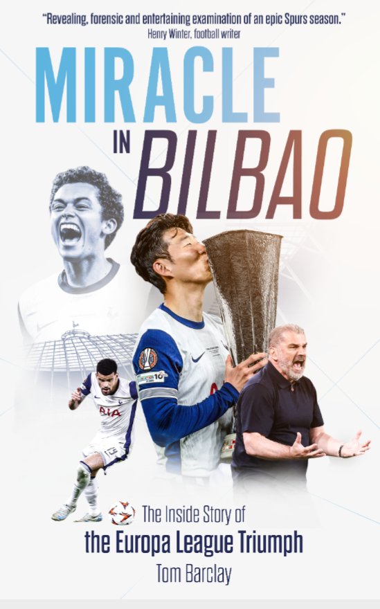 Tottenham's season last year was so barmy... that I wrote a book about it!

'Miracle in Bilbao: The Inside Story of the Europa League Triumph' is out on September 29th.

Pre-order it on Amazon or here at pitchpublishing.co.uk/shop/miracle-b… and relive an unforgettable #thfc campaign