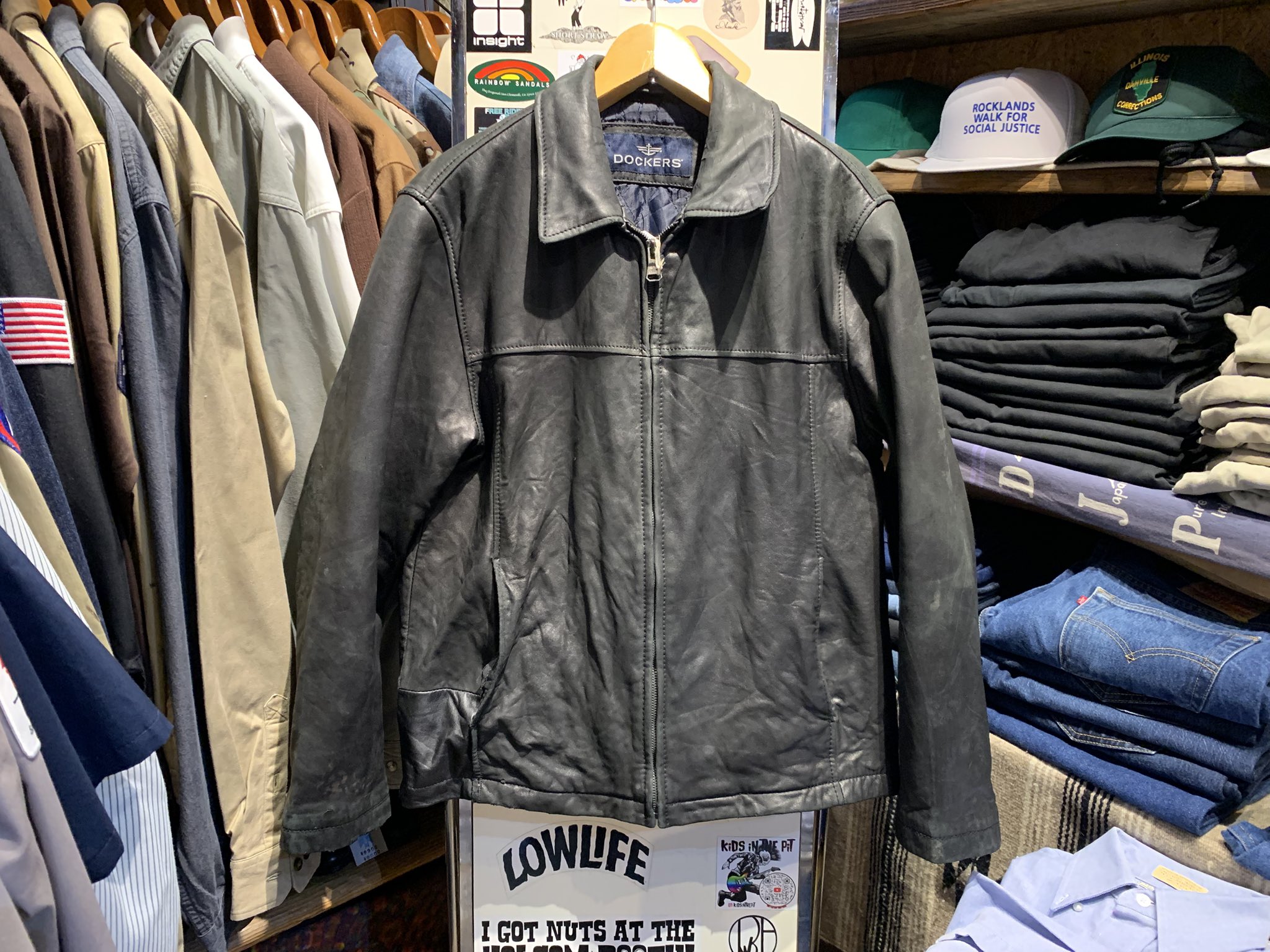 90s - DOCKERS レザージャケット　革ジャン　スウェード　ドリズラー OUTSIDE KAWASAKI on X: 