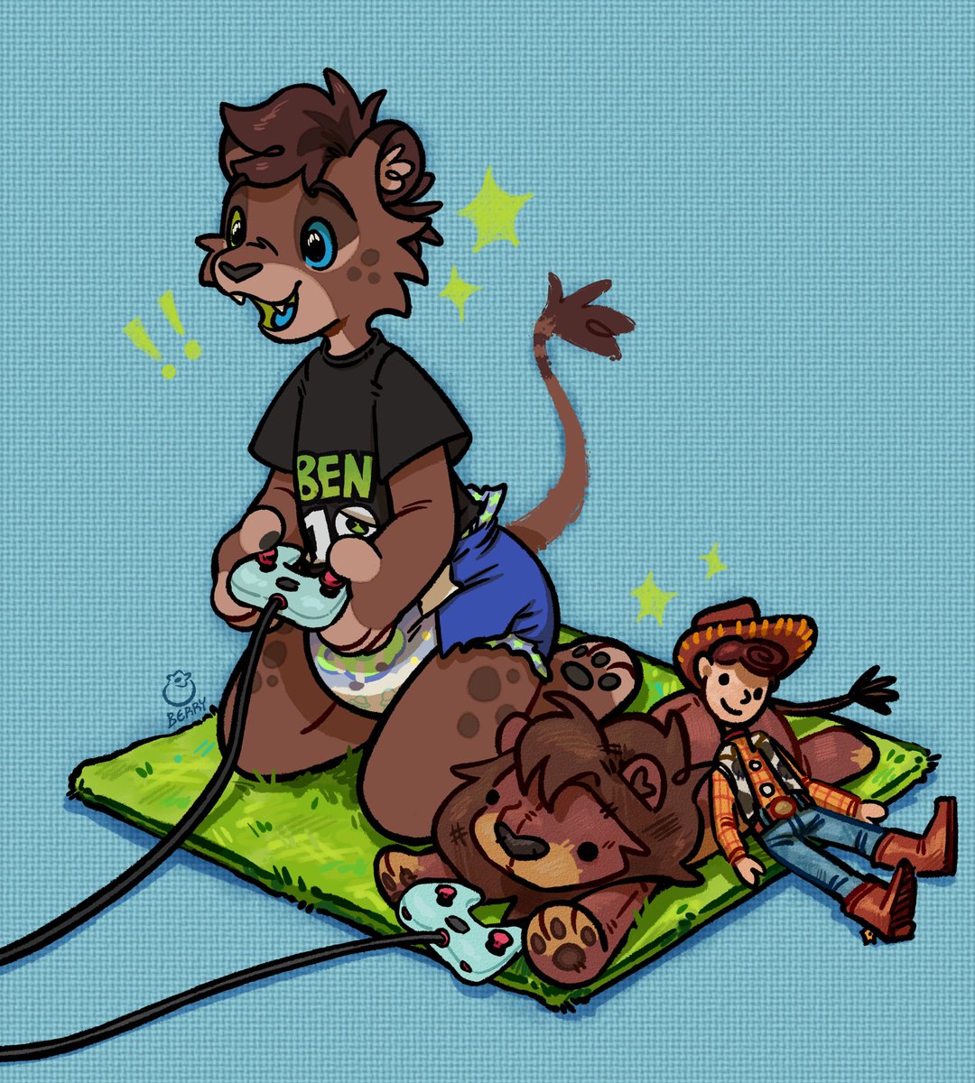 gamin with my pals :3
Art by the lovely <a href="/BerrySweetCow/">Berry 🎨💜</a> !! 🌟