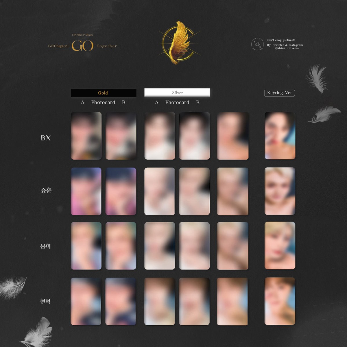 CIX 8th EP GO Chapter 1 : GO Together Album Photocard Template