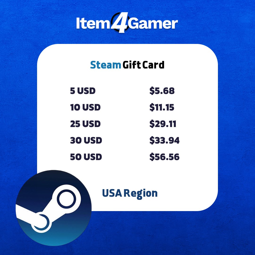 🎮 Buy Steam Gift Cards from Item4Gamer Huge variety of regions 🌍 | Very  affordable prices 💸 | Instant delivery ⚡️ From US and Turkey to Europe,  India, Vietnam, and many more!