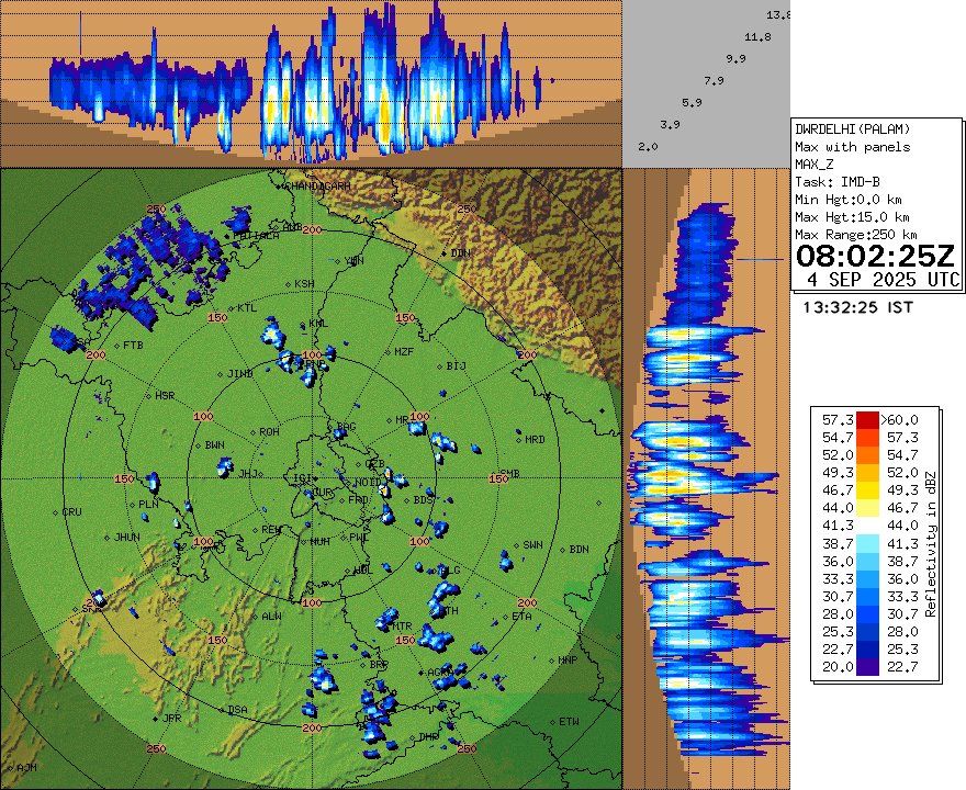 One to two passing spells of heavy intensity rains are likely in few parts of #Noida #Ghaziabad #Delhi #Faridabad #Gurgaon during next 3 to 4 hours. 
Showers will be short lived today. Also would miss some of the areas since scattered pattern is there. 
#DelhiRains #DelhiFloods