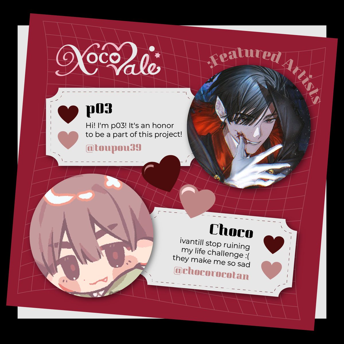 "If Till were a '𝕕𝕖𝕤𝕤𝕖𝕣𝕥' in the eyes of Ivan, would he be a Breezy Mint Chocolate Ice cream or Milky Strawberry Parfait with Cherry on top?"

Please welcome our first guest artists line-up, <a href="/toupou39/">p03🐟</a> and <a href="/chocorocotan/">choco 🍮</a> ❤️

#IVTIcafe2026 #IvanTillCSE