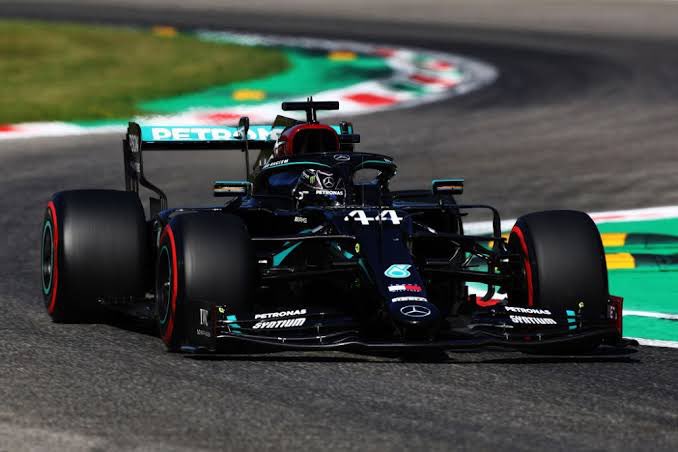 The Monza track holds the record for the:-  

- Highest average race speed- 247.586km/h (Michael Schumacher: F2003-GA) 
- Fastest average speed for a qualifying lap- 264.362 km/h (Lewis Hamilton: W11)