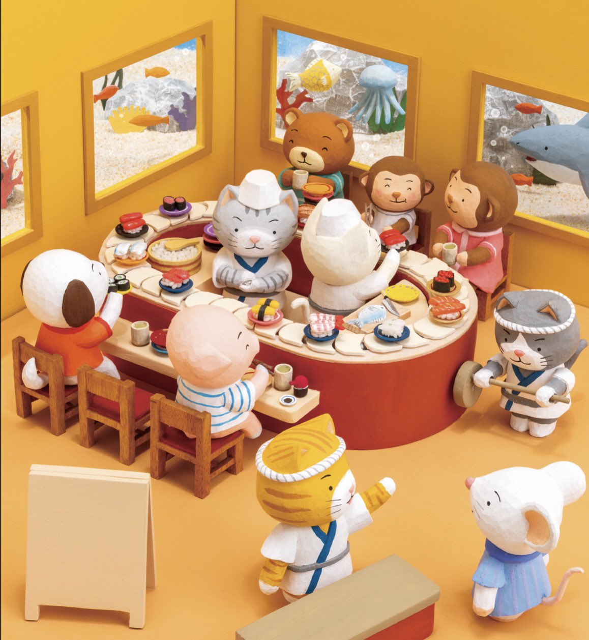 美品）木彫り 動物たちと汽車  和田治男さん 美品）木彫り 動物たちと汽車 和田治男さん 和田治男」の