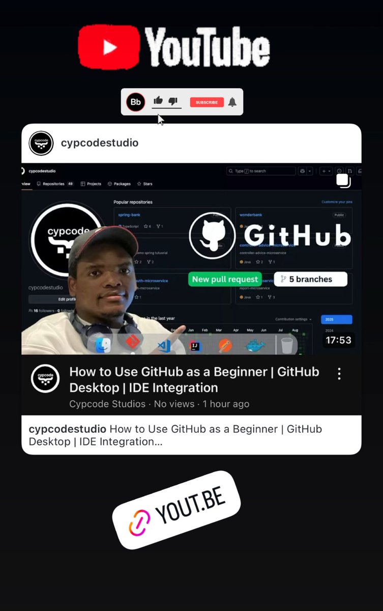 cypcode's tweet image. How to Use GitHub as a Beginner | GitHub Desktop | IDE Integration
youtu.be/CgpaE90Gbfo