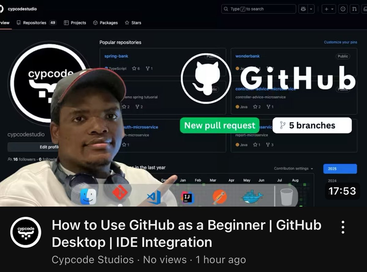 cypcode's tweet image. How to Use GitHub as a Beginner | GitHub Desktop | IDE Integration
youtu.be/CgpaE90Gbfo