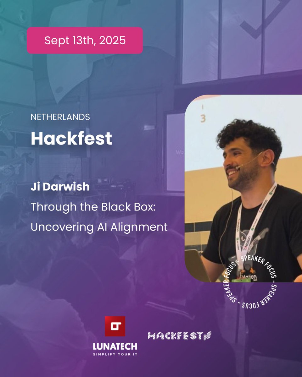 🚀 Meet our speaker, Ji Darwish, at hackfest.nl   

Whether you're passionate about AI, creative tech, or simply love a festival of ideas and ingenuity, this is your moment.  Be there!

🎯 Don’t miss it if you’re attending HackFest!