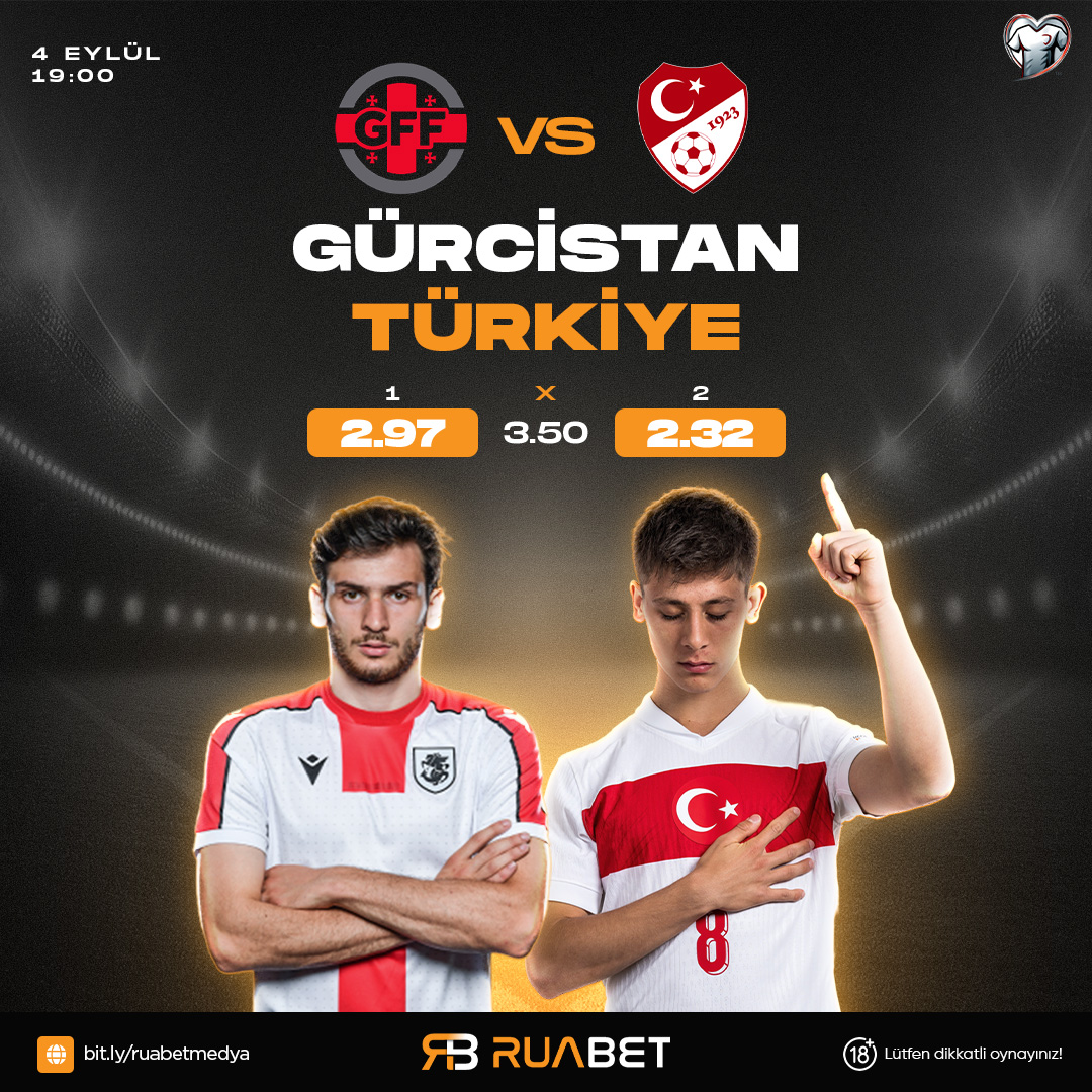 ⚡ Avrupa’da dev heyecan!
📅 4 Eylül – ⏰ 19:00
🏟 Gürcistan 🇬🇪 vs 🇹🇷 Türkiye

🔢 Oranlar:
🏠 Gürcistan: 2.97
🤝 Beraberlik: 3.50
🚀 Türkiye: 2.32

🇹🇷 Ay-Yıldızlılar sahada! Sen de bu heyecana ortak ol 🔥

 #Türkiye #MilliTakım  #bahis 
 🇬🇪 ruabet136.com 🇹🇷