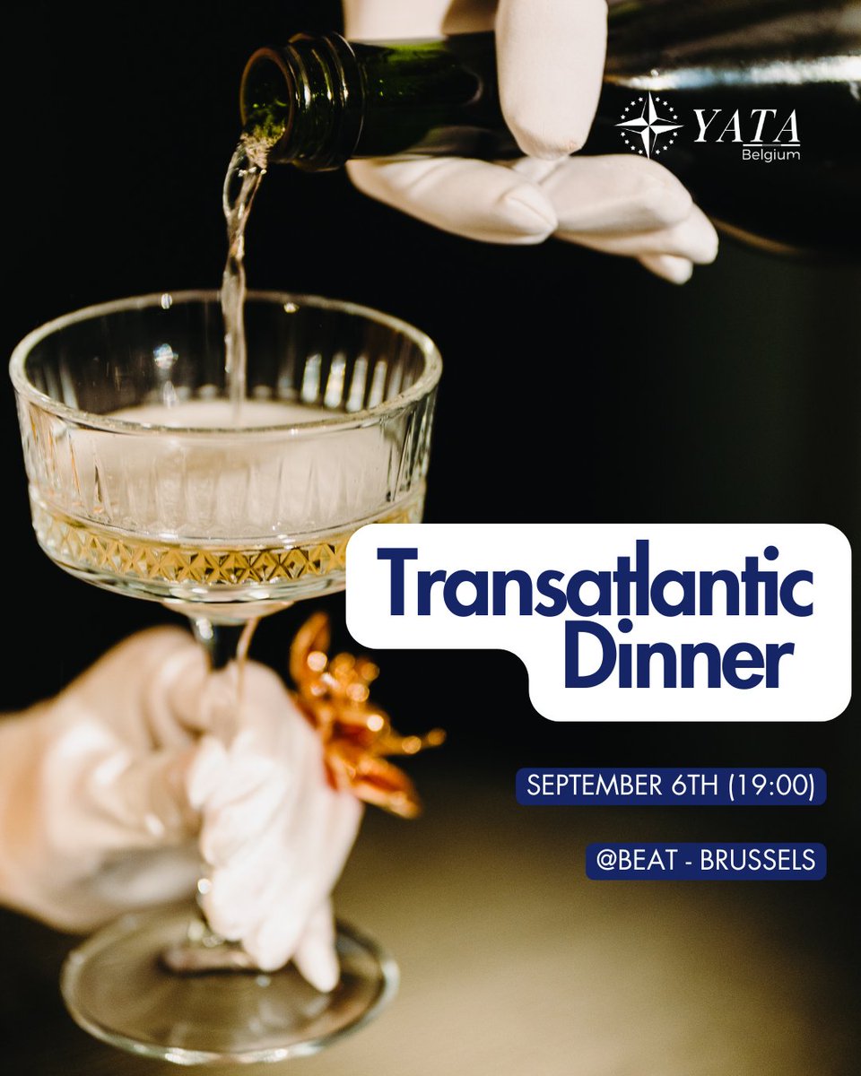 🇧🇪 This Saturday, YATA Belgium will host a Transatlantic Dinner in Brussels.
A special occasion for our members to come together, exchange ideas, and celebrate transatlantic ties.

#YATABelgium #WeAreNato