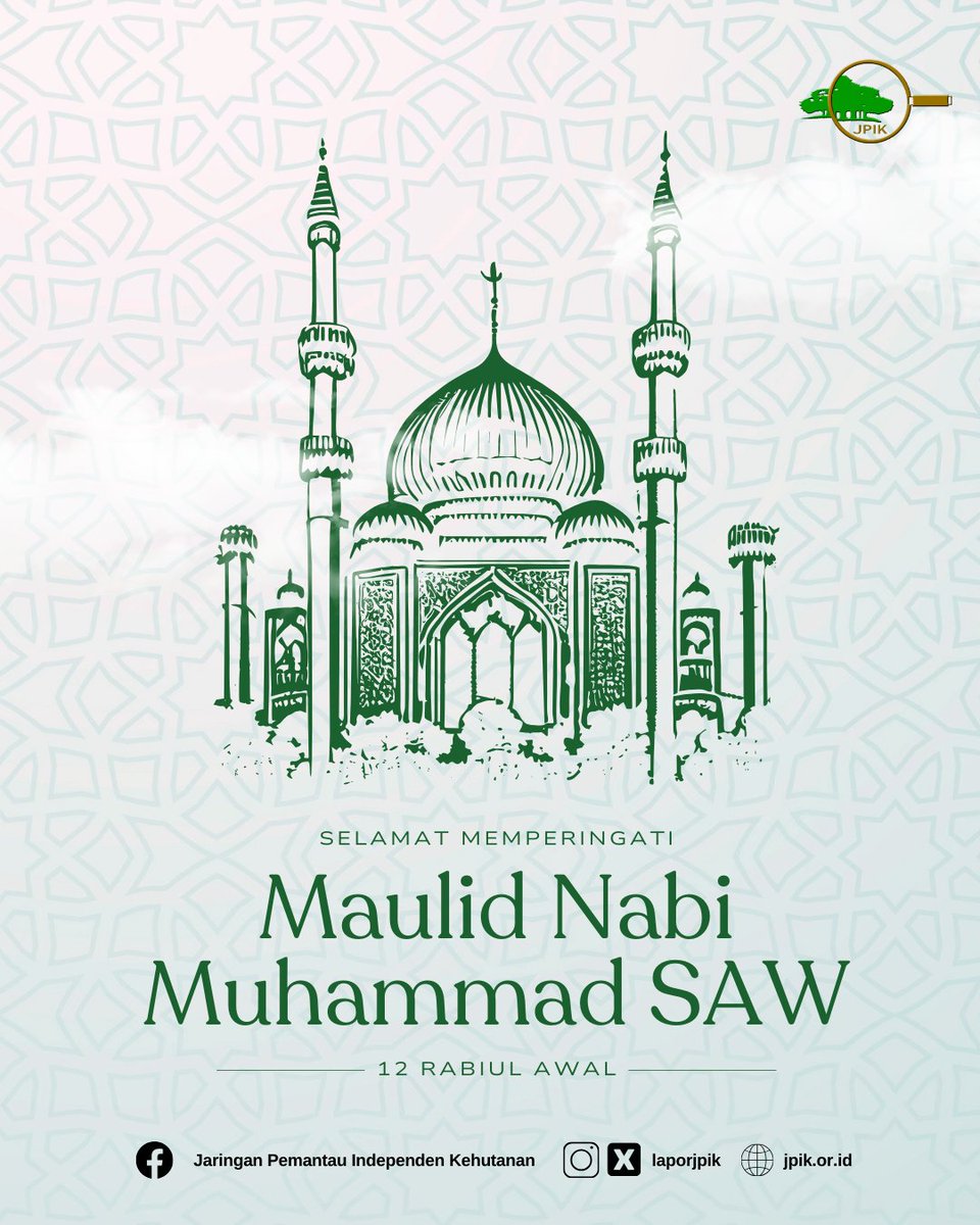 laporjpik's tweet image. Hari ini umat Islam memperingati hari kelahiran Maulid Nabi Muhammad SAW. Momentum ini dijadikan sebagai pengingat untuk meneladani nilai-nilai kebaikan, kejujuran, dan kepedulian yang diajarkan beliau termasuk kepedulian terhadap sesama dan alam semesta.

#MaulidNabiMuhammadSAW