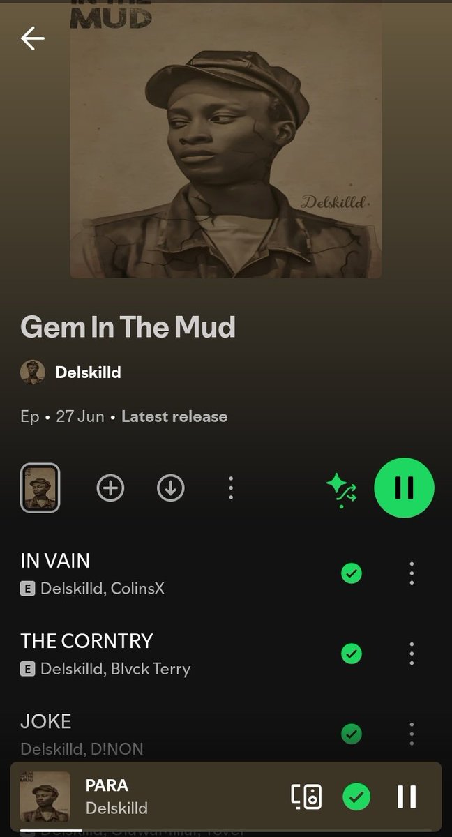 6️⃣9️⃣ DAYS AGO.

We made the first step in the foundation of the legacy we're building.

We told stories, gave bars, brought vibes. ⚡📝💚

My name is DELSKILLD.
I'll be here for a long time, get familiar.

GEM IN THE MUD SZN 🖤💚🌟 

open.spotify.com/album/0cqI9x75…