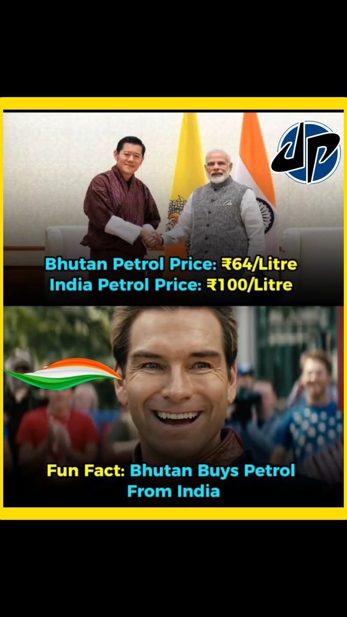 Ecrin__Shaikh's tweet image. Bhutan petrol price Vs India Petrol Price🚀💯

#petrolpriceindia #inflation #importexport #indianeconomy #Bhutan #GasSupplier #viral