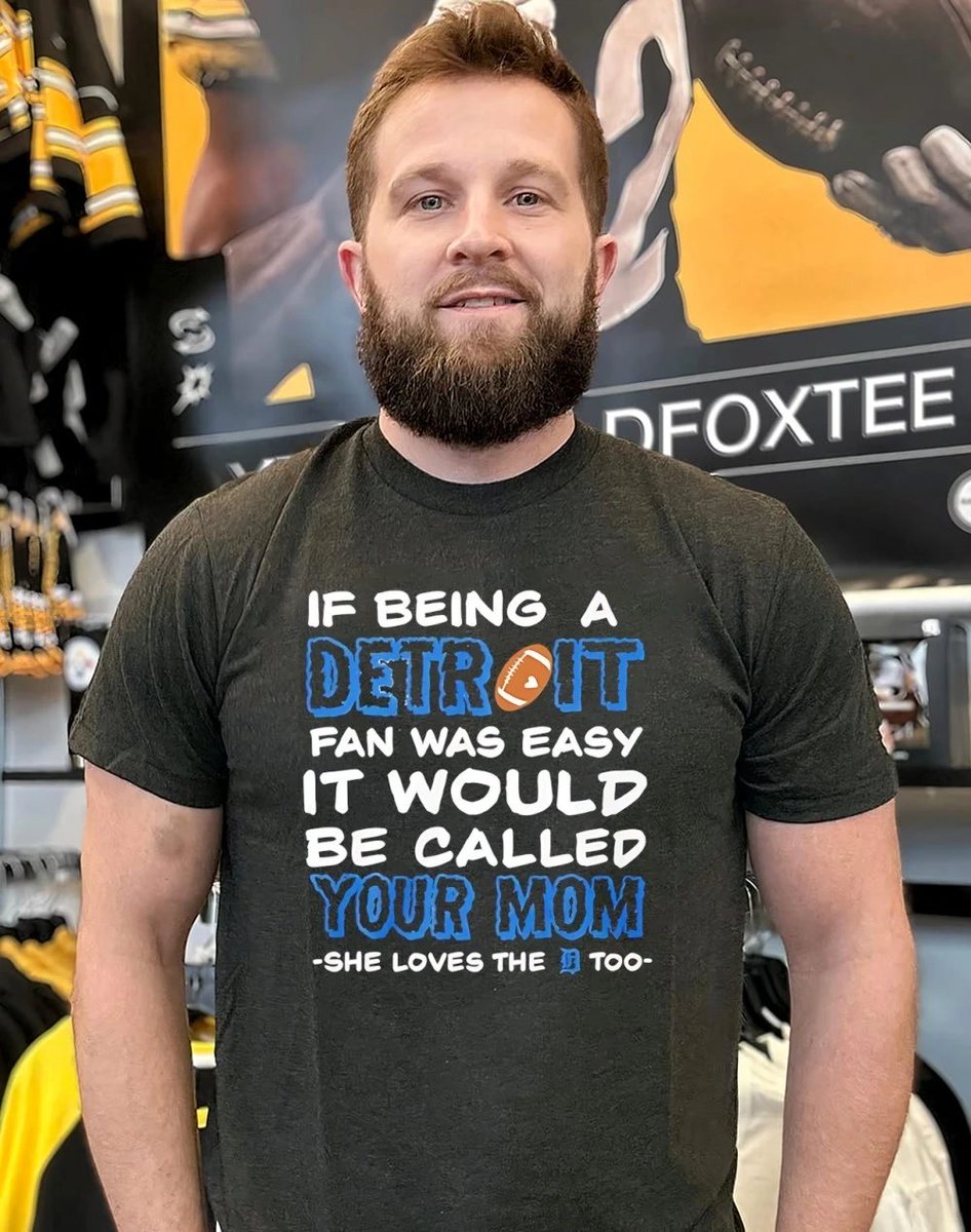 wildfoxtee's tweet image. If being a Detroit fan was easy it would be called your mom shie loves the Detroit too shirt
#Wildfoxtee #DetroitStrong
 wildfoxtee.com/product/if-bei…