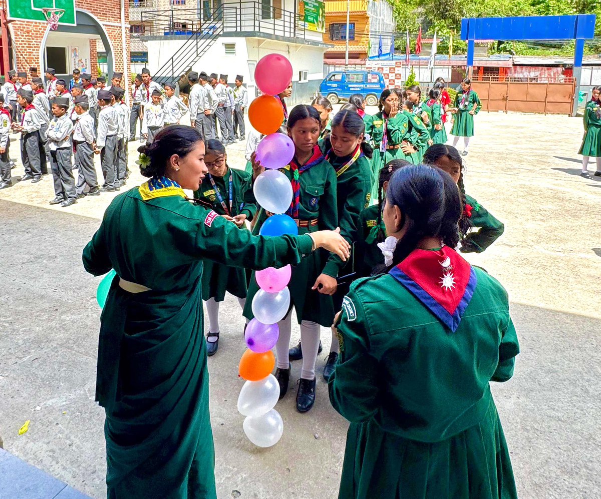 YessNepal's tweet photo. ✨The YESS Girls, successfully conducted an engaging session at Kindergarten Secondary School (KGS Scout Troop) on Career Bridger , Advocacy and Awareness. 🌱💡
#YESSGirlsMovement #NepalScouts #WAGGGS
#ScoutingForLife #GirlsWithGoals https://t.co/v3tixbZTVk