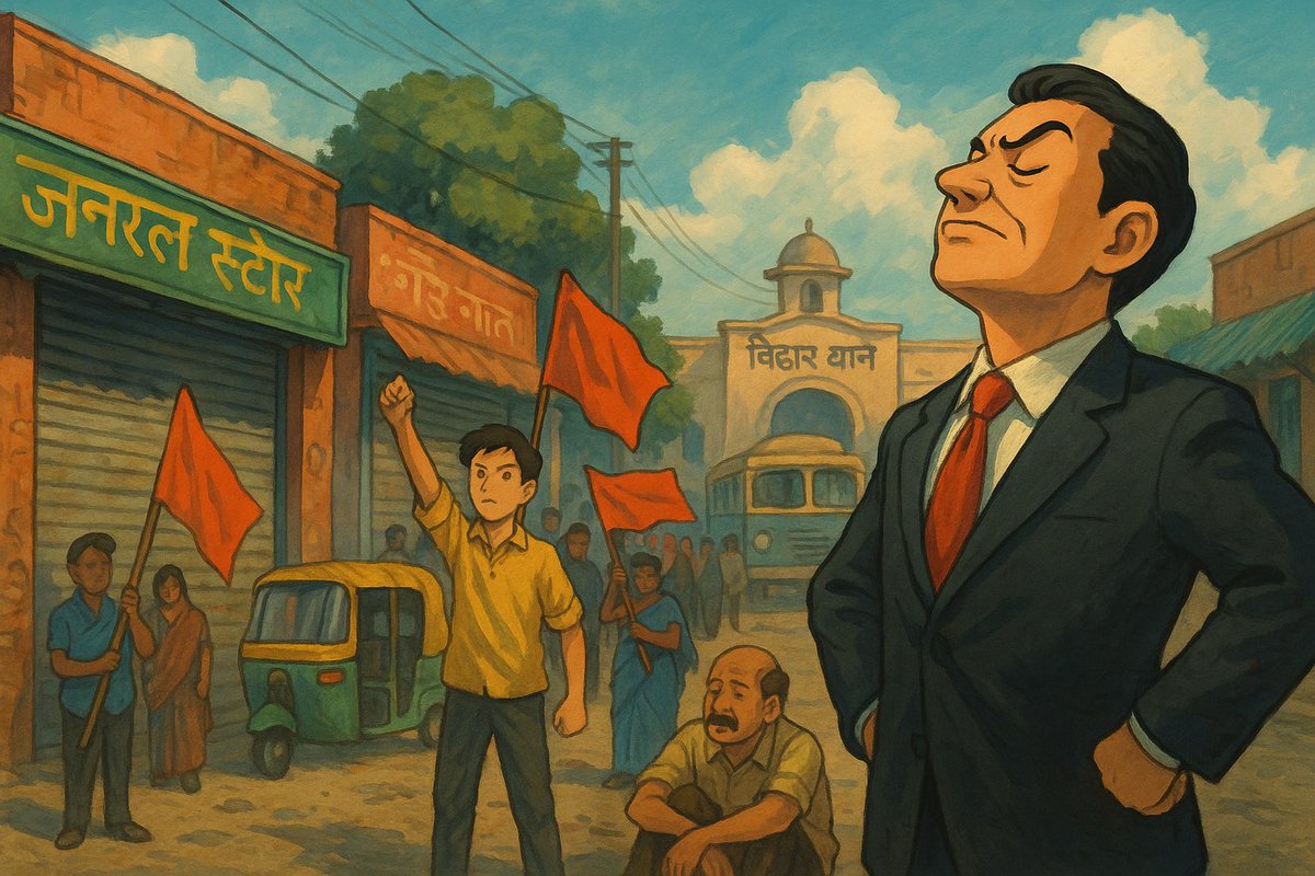 csamitav's tweet image. Today, a leader’s emotion is placed above the people’s needs.
If bandhs were truly for justice, they would not hurt the common man.
But the truth is — Bihar Bandh is more about ego politics than public welfare.

 #BiharBandh #biharbandh2025