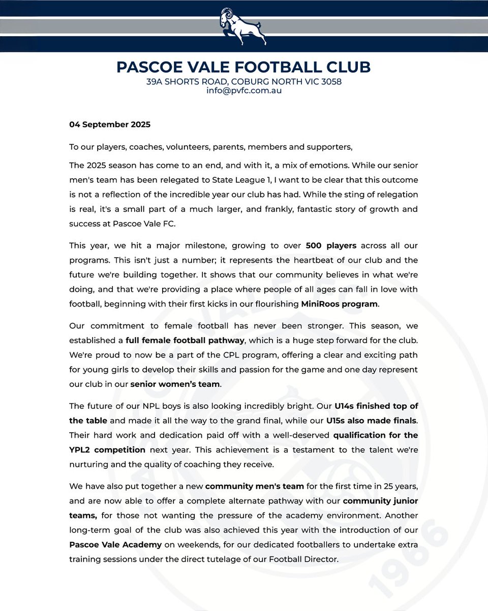 Pascoe Vale FC tweet media
