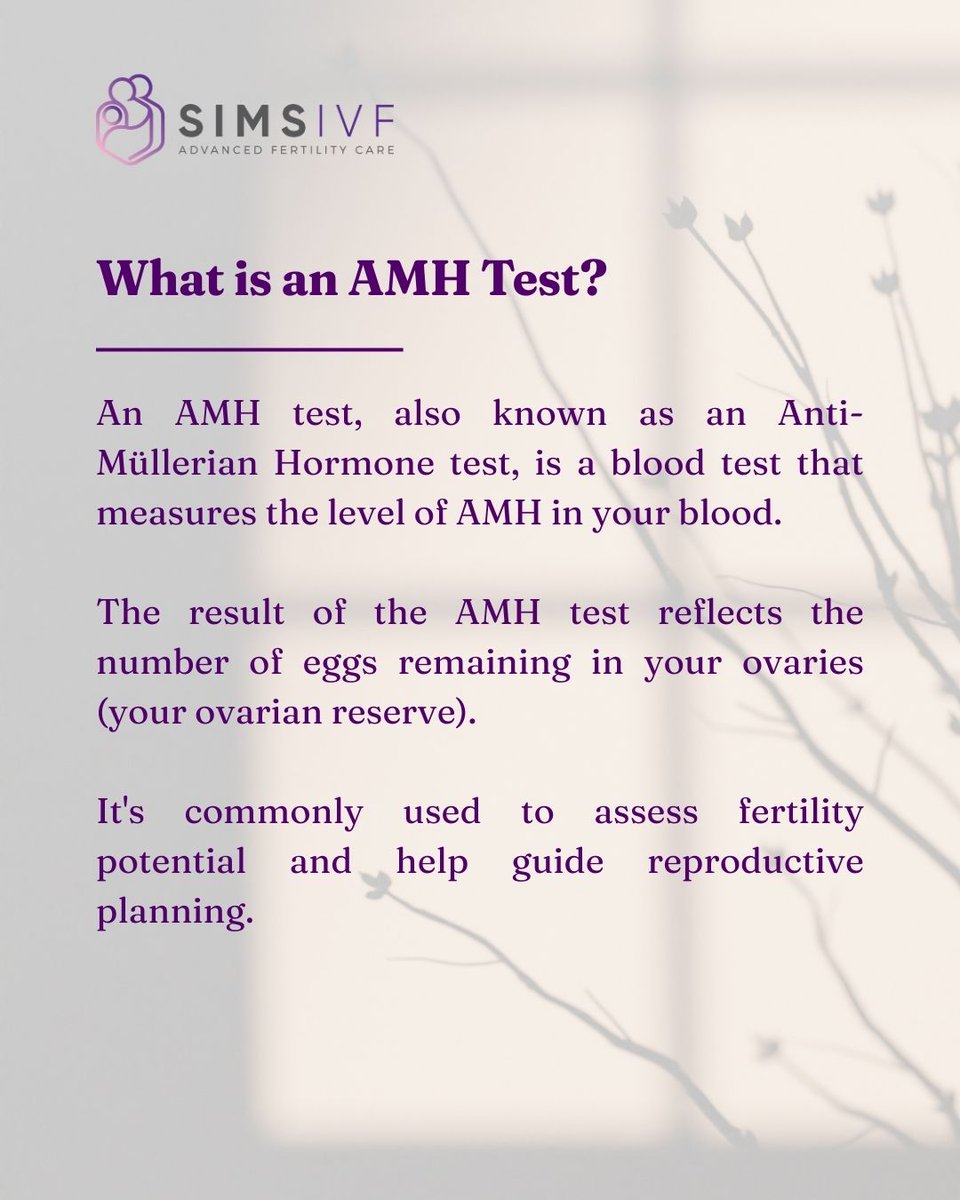 simsivf's tweet image. Checking your AMH is an excellent first step toward understanding your fertility.💜

For more information or to book your AMH test, click below:
sims.ie/contact

#SimsIVF #AMHTesting