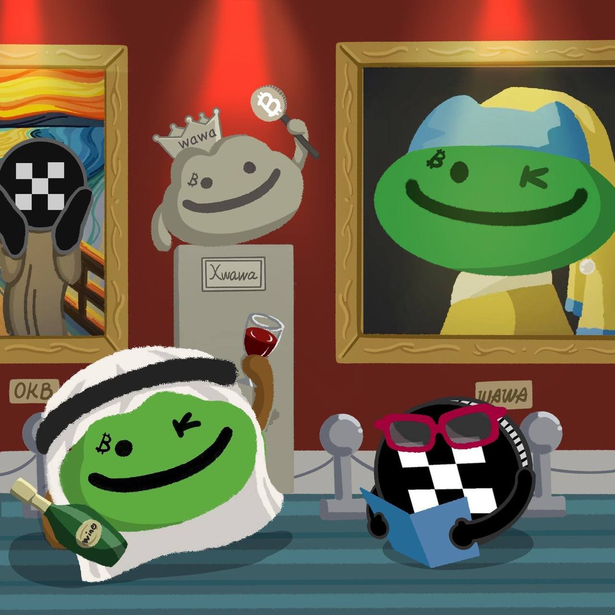 小欧帮小蛙蛙开了一场艺术展览
从此 $Xwawa 在欧意大陆名声大躁

#Xlayer $okb $xdog $mdog