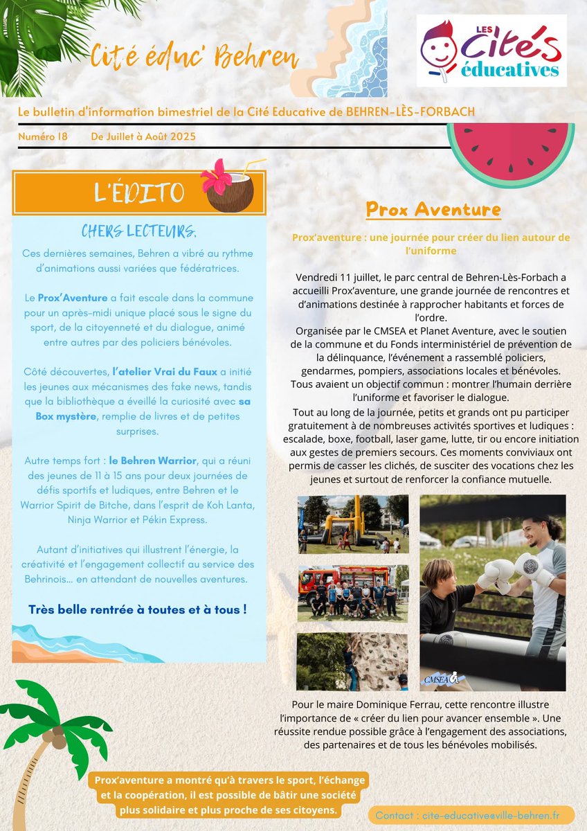 📣News Letter: Le 18ème numéro  « Cité Educ'Behren" est sorti ! ▶️Version PDF  : ville-behren.fr/a-tout-age/jeu…
<a href="/CelinePlontz_M/">Céline Plontz-Margherita</a>
<a href="/FredGuyot3007/">Fred Guyot</a> <a href="/LudovicReiss/">Reiss Ludovic</a> <a href="/Cite_educBehren/">Cité éducative de Behren-lès-Forbach</a> <a href="/KratzMagali/">Magali Kratz</a> <a href="/Cite_educBehren/">Cité éducative de Behren-lès-Forbach</a> <a href="/cabbeke/">mickael cabbeke</a> <a href="/pf_mourier/">PF MOURIER</a>