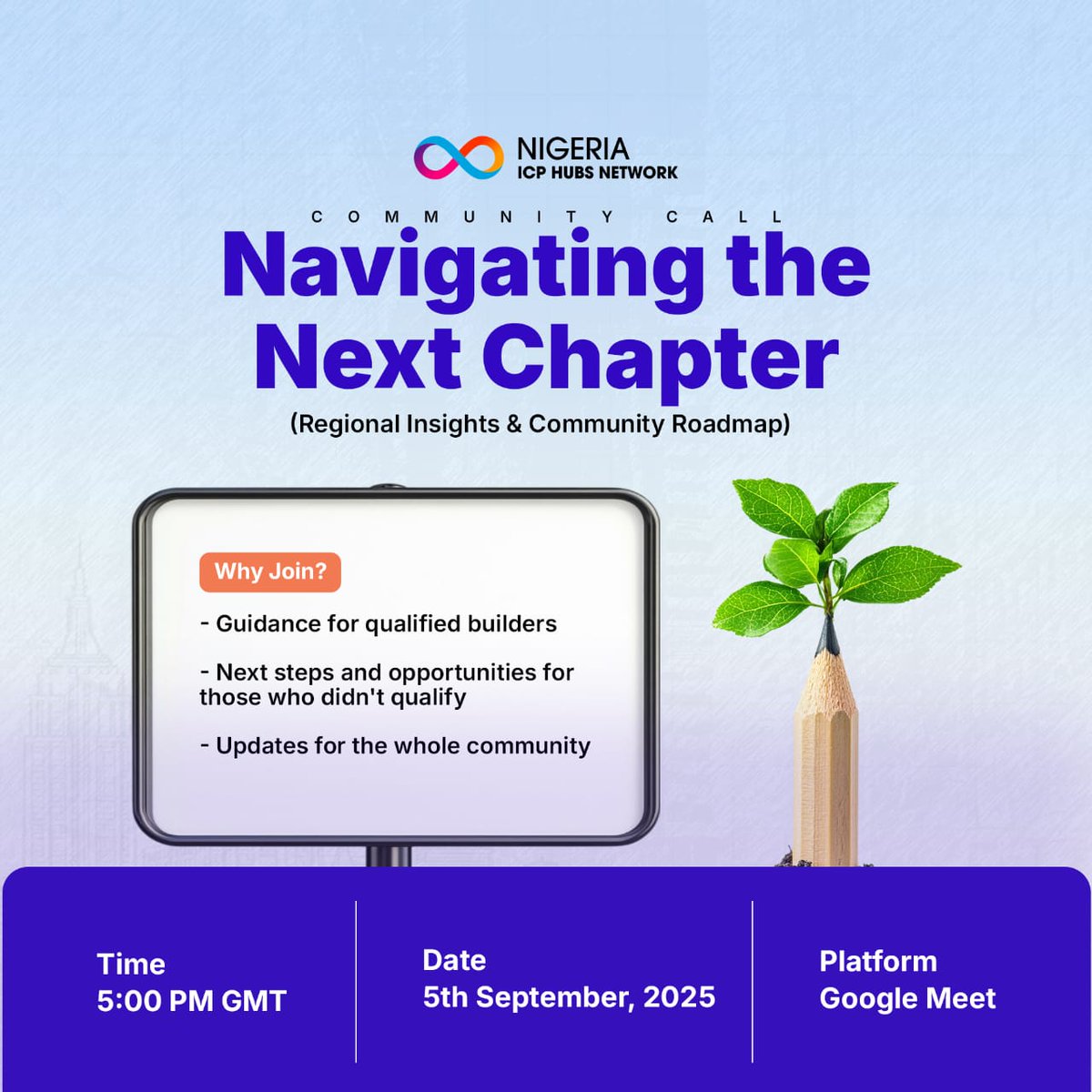 icphub_NG's tweet photo. GM Fam 🙌

We’ve seen your dedication and commitment to the WCHL25, and now it’s time to take the next step together! 🚀

Join our Community Call #TOMORROW: Navigating the Next Chapter 

We want you to be part of the roadmap that shapes what’s next! https://t.co/PChT537HDg