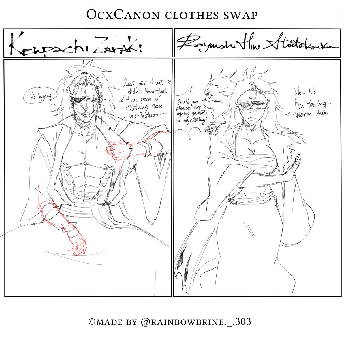 Only a Swap clothing, but it's an idea above the others❤️‍🩹❤️‍🩹

#BLEACH #BLEACHTYBW #bleachoc #KenpachiZaraki