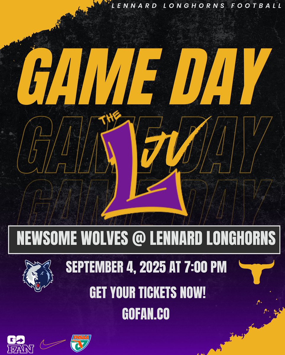 Game Day for your JV squad 
📍The L 
⏰ 7:00pm
🎫 GoFan.com