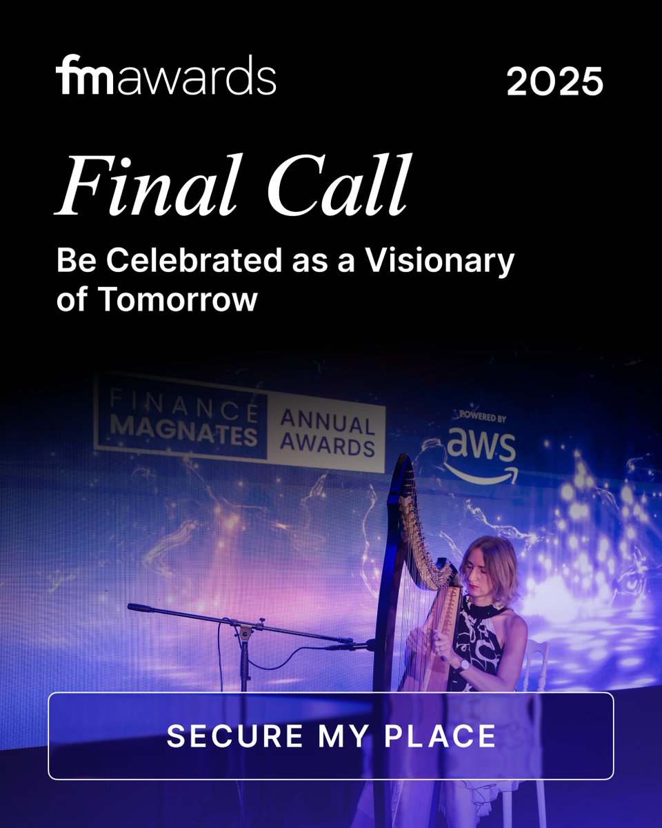 financemagnates's tweet image. ⏰ Final week to join the Finance Magnates Awards 2025! Be celebrated as a Visionary of Tomorrow.
🏆 Winners announced at the black-tie Gala, Cyprus, Nov 6.
Boost credibility, global exposure &amp;amp; visibility.

👉 Nominate now: bit.ly/3VyRlqo

#FMAwards2025 #Fintech