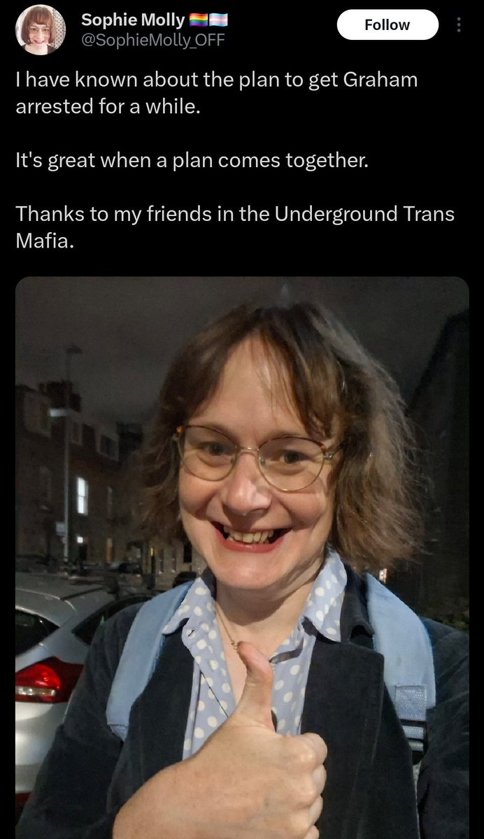 Context: this trans-identified man and public fetishist has been illegally entering women's single-sex spaces, gleefully posting pictures of himself doing it and remains untroubled by police visits.