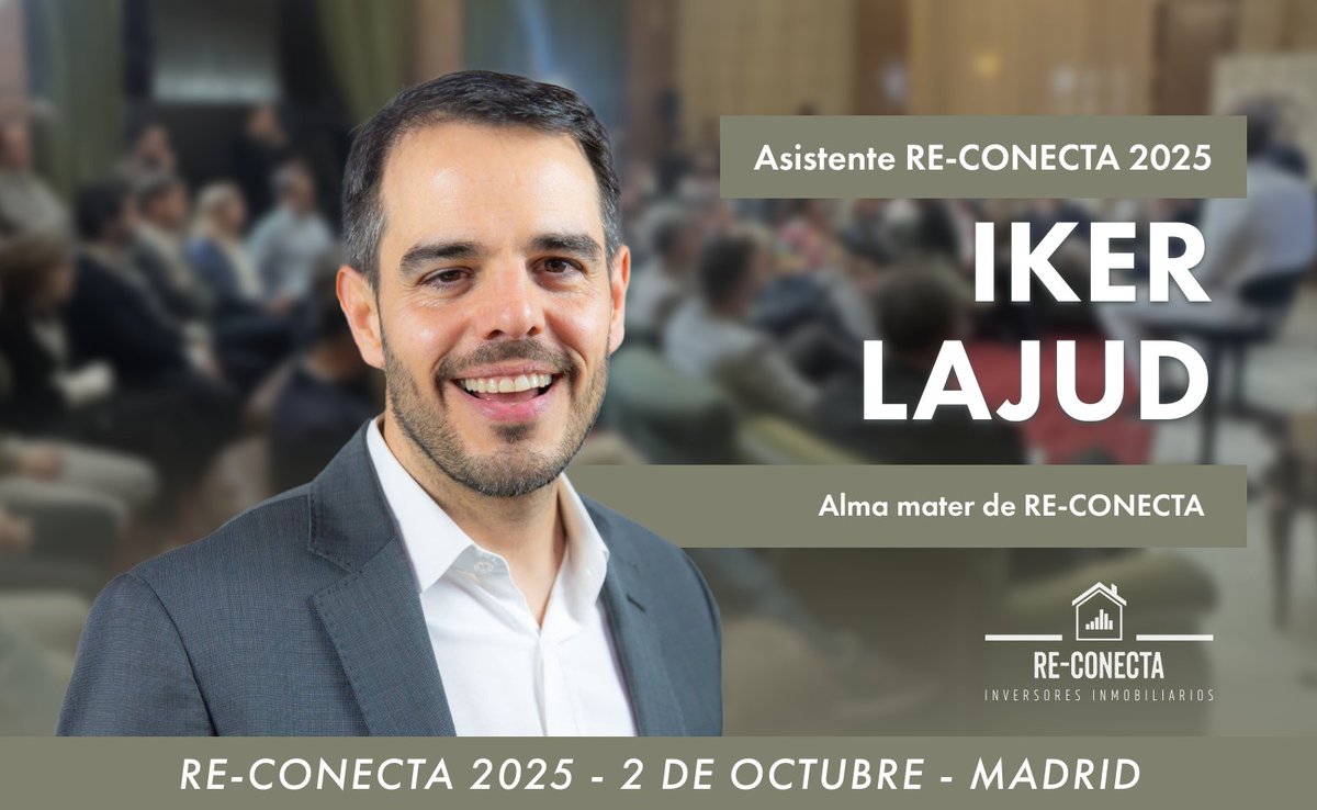 Hoy presentamos a <a href="/IkerRealEstate/">Iker Lajud | Spanish Real Estate</a>, el alma de Re-Conecta: su visión de un espacio exclusivo para inversores inmobiliarios en Madrid ha hecho posible este evento único.​

📅 2 oct | 1 día, 100 asistentes, conexiones auténticas​

🔗 re-conecta.com/entradas