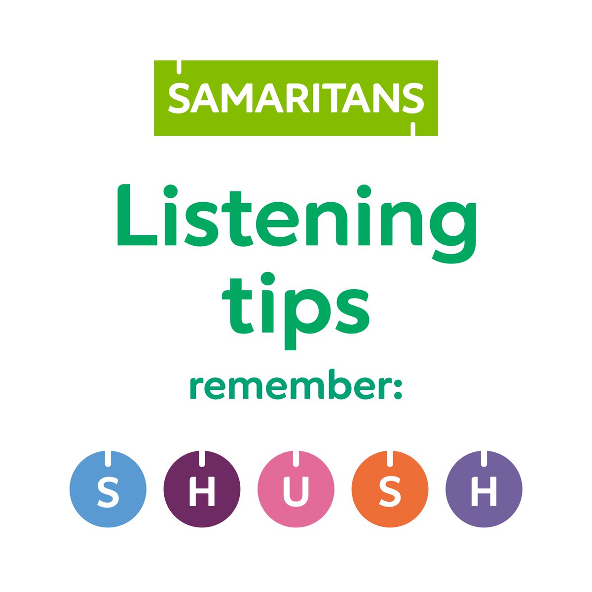 Sometimes listening is the most important thing you can do for someone who is struggling. You don't need to offer advice or fix things, just be there for them and really listen.