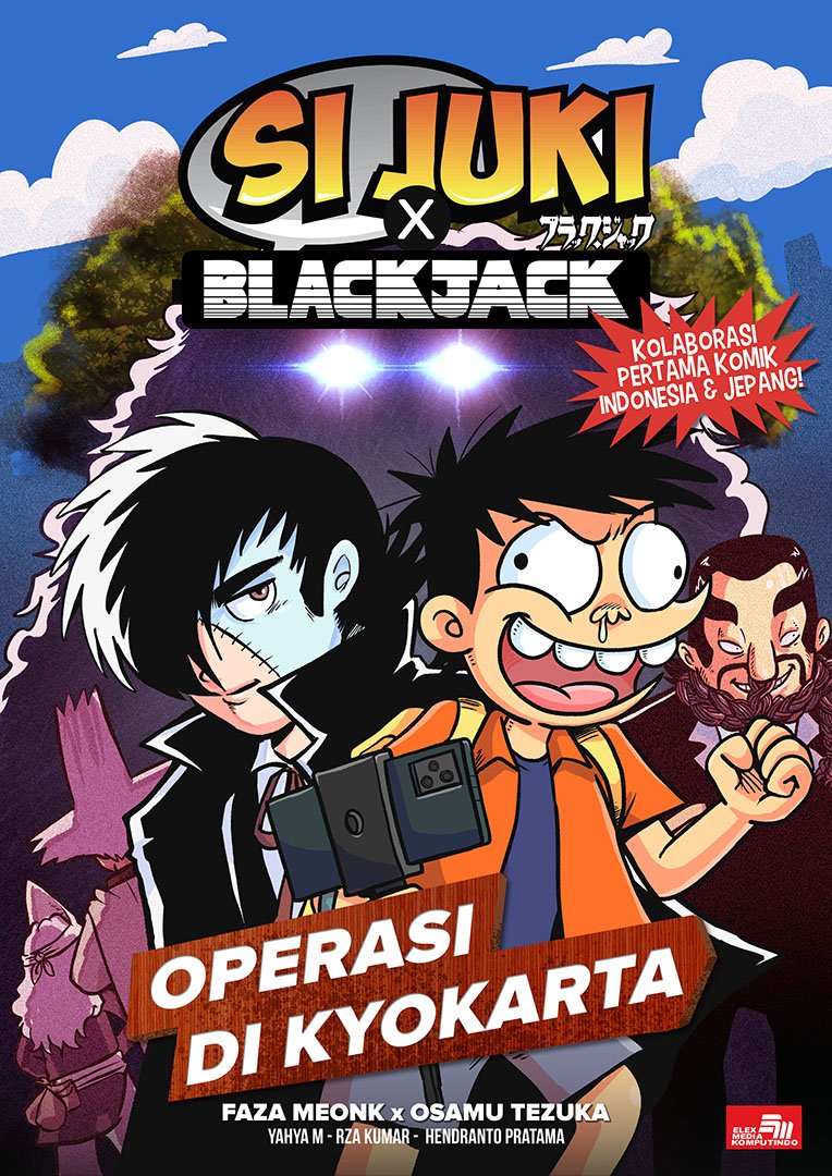Super fun collaboration with Si Juki and #BlackJack in Indonesia! Now the book is availabe. For more info, visit elexmedia.id/produk/detail/…