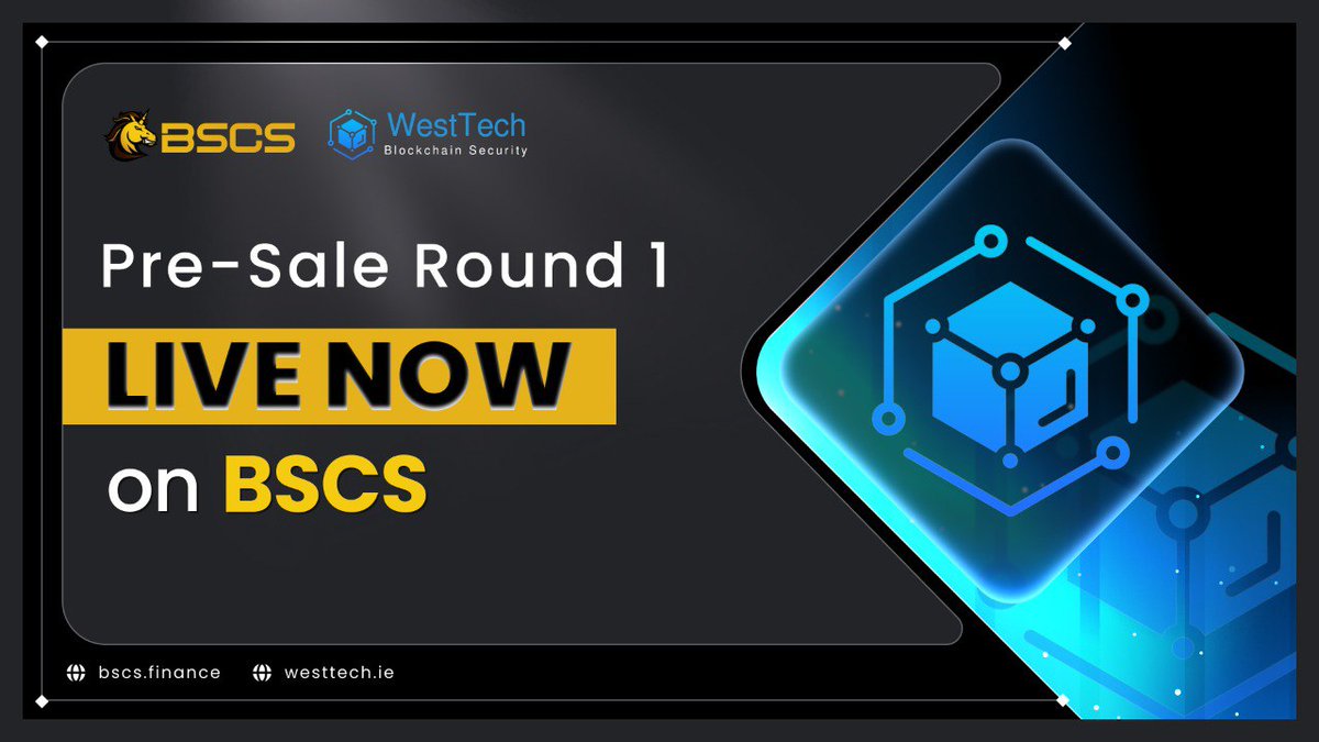 🔵 Tech ($WST) Presale Round 1 is LIVE on <a href="/BSCS_Global/">BSCS Official</a>! 🚀
<a href="/WestTechWeb3/">Yousra</a> is building the future of Base-chain innovation.

💠 Presale Details
🪙 Ticker: $WST
🔵 Chain: Base
📦 Supply: 150M
💲 Market Cap: $600K
📈 FDV: $4.5M

🗓 Schedule
⏰ Purchase: Sept 4, 9 AM – Sept 5, 9 AM