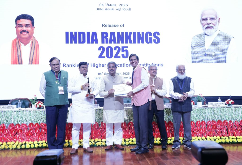 dpradhanbjp's tweet photo. #NEP2020 has laid down a roadmap for the development of our HEIs, including improving their accreditation. #NIRF has emerged as a trusted pillar in our journey of making Bharat a knowledge super power. We have to set higher benchmarks in our accreditation frameworks. 

Confident that #NIRF will evolve as one of the best accreditation frameworks, involve more data-driven approaches, include more ranking parameters and categories and onboard more institutions going forward. 

We are uniquely poised to make a quantum leap. Hon’ble PM Shri @narendramodi ji has given the clarion call for a Viksit and Atmanirbhar Bharat by 2047. We got ‘Swaraj’ now we have to fight for our ‘Samriddhi’. Our academic institutions are at the core of this. They have to play a leading role in creating a roadmap for ‘Samriddhi’ and ‘Atmanirbharta.’ 

Call upon all our academic institutions to become thriving grounds for innovation and entrepreneurship, join the NIRF framework and also aim to transform into most-sought after institutions globally.