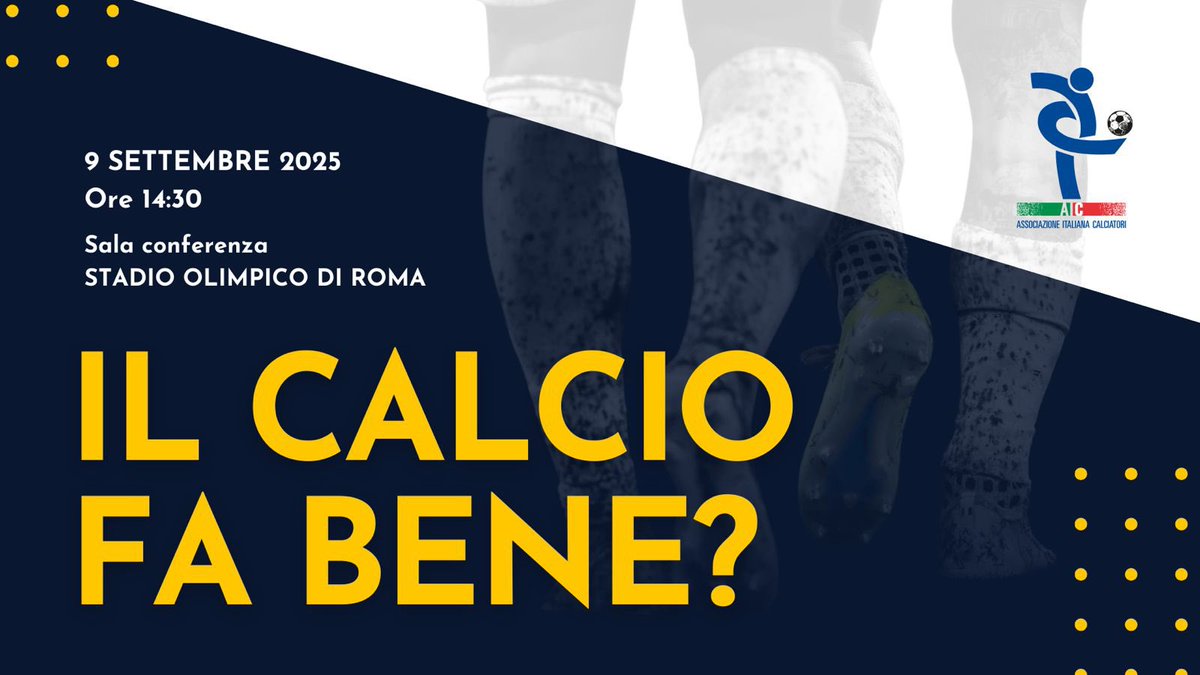 📌 Stiamo arrivando ... 

🏟 Per partecipare: 
Eventi@assocalciatori.it 

#calcio #salute #assocalciatori