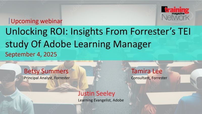 trainmagnetwork's tweet image. 💰 Want to show the real business impact of learning?

JOIN TODAY @Betsy Summers &amp;amp; @Tamira Lee of @Forrester + @Justin Seeley  of @Adobe for “Unlocking ROI: Insights From Forrester’s TEI Study.”

👉 Register: trainingmagnetwork.com/events/4226?gr… #LearningROI #WorkplaceLearning