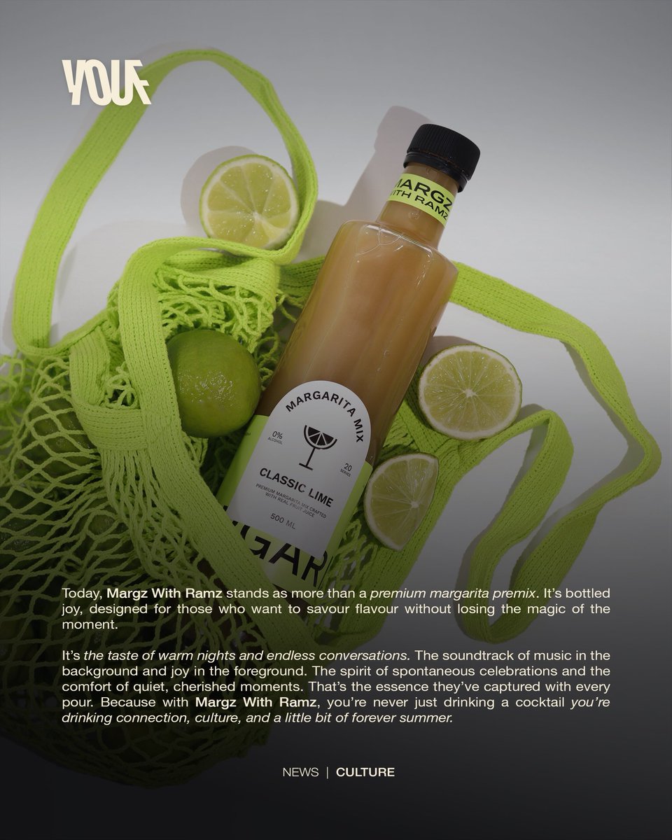 youf_co_za's tweet photo. It started as a craving.
It became a culture.
Margz With Ramz = bottled joy. 🍸🌅
Not just a cocktail, but a feeling.
#YOUF #MargzWithRamz #PourJoy @MargzWithRamz https://t.co/OAbbiz5n6U