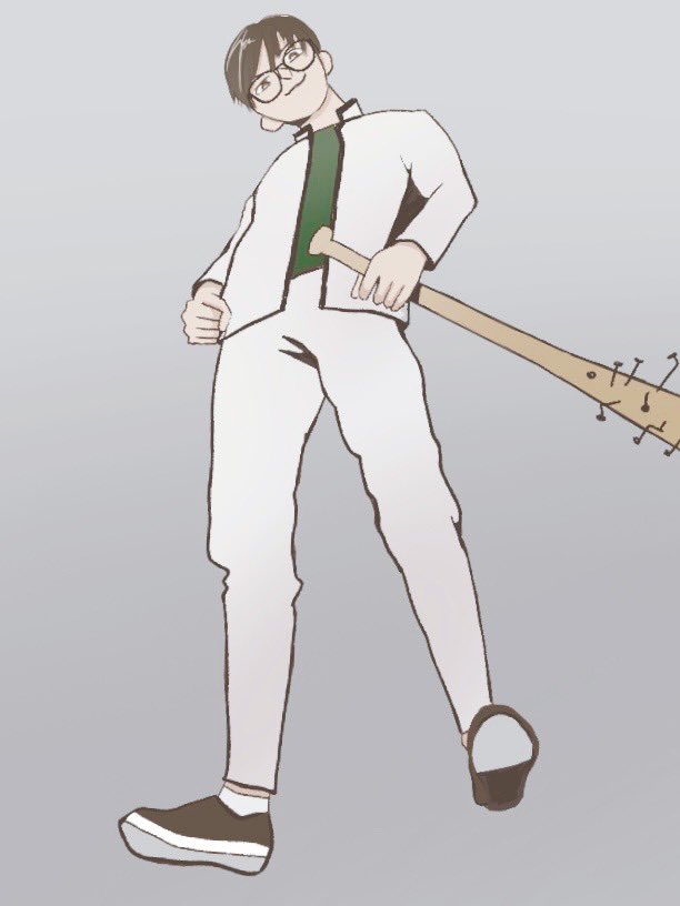 今日のお絵描き。ヤン🐮くん。