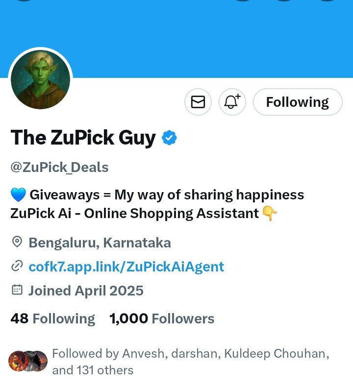 Congratulations <a href="/ZuPick_Deals/">The ZuPick Guy</a>  for 1k family 🥰😍
Many more to go 🔥