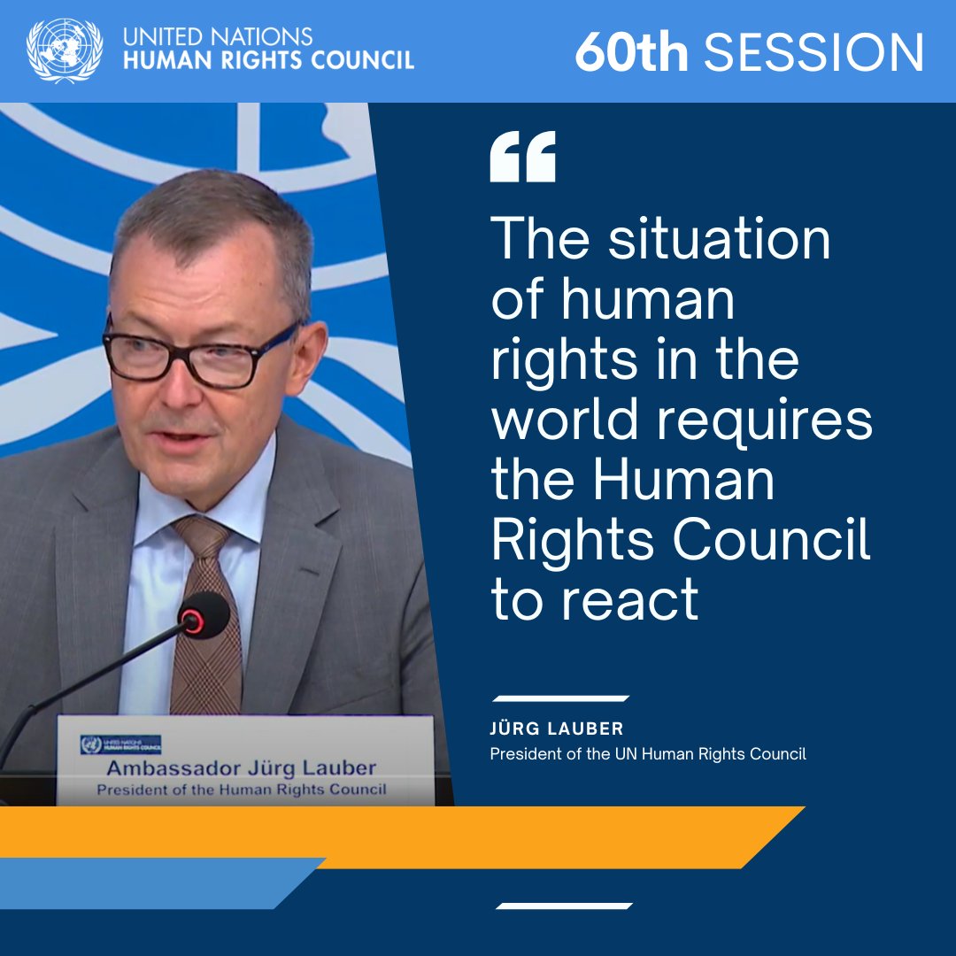 The <a href="/UN/">United Nations</a> Human Rights Council is holding its 60th session in Geneva from 8 September to 8 October 2025.

The Council is a unique multilateral platform for the promotion and protection of all human rights worldwide.

#HRC60
