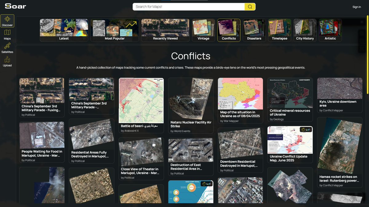 These maps are just a glimpse into the Conflicts Bundle, a living collection that’s constantly updated with new imagery and perspectives.

Revisit often to see how the story evolves.

Soar: soar.earth/discover?bundl…