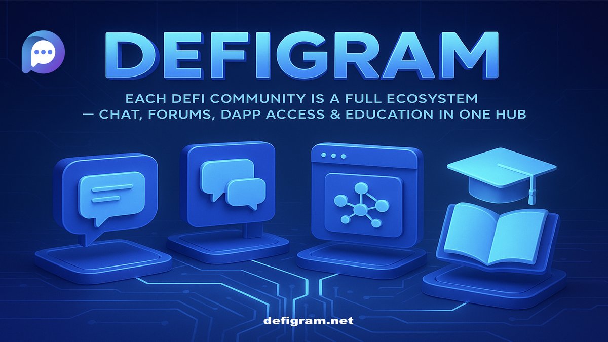 HiDefigram's tweet image. 🚀 Each #DeFi community in #Defigram is a full ecosystem — chat, forums, dApp access &amp;amp; education in one hub.

🔥📡 New users get guidance, pros get engagement, and projects get stickier fans.

$DFG