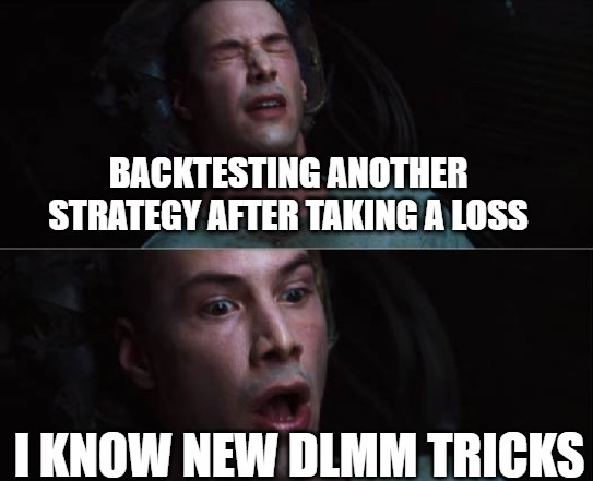 黑客帝国表情包：在亏损后回测另一个策略——我学会了新的 DLMM 技巧