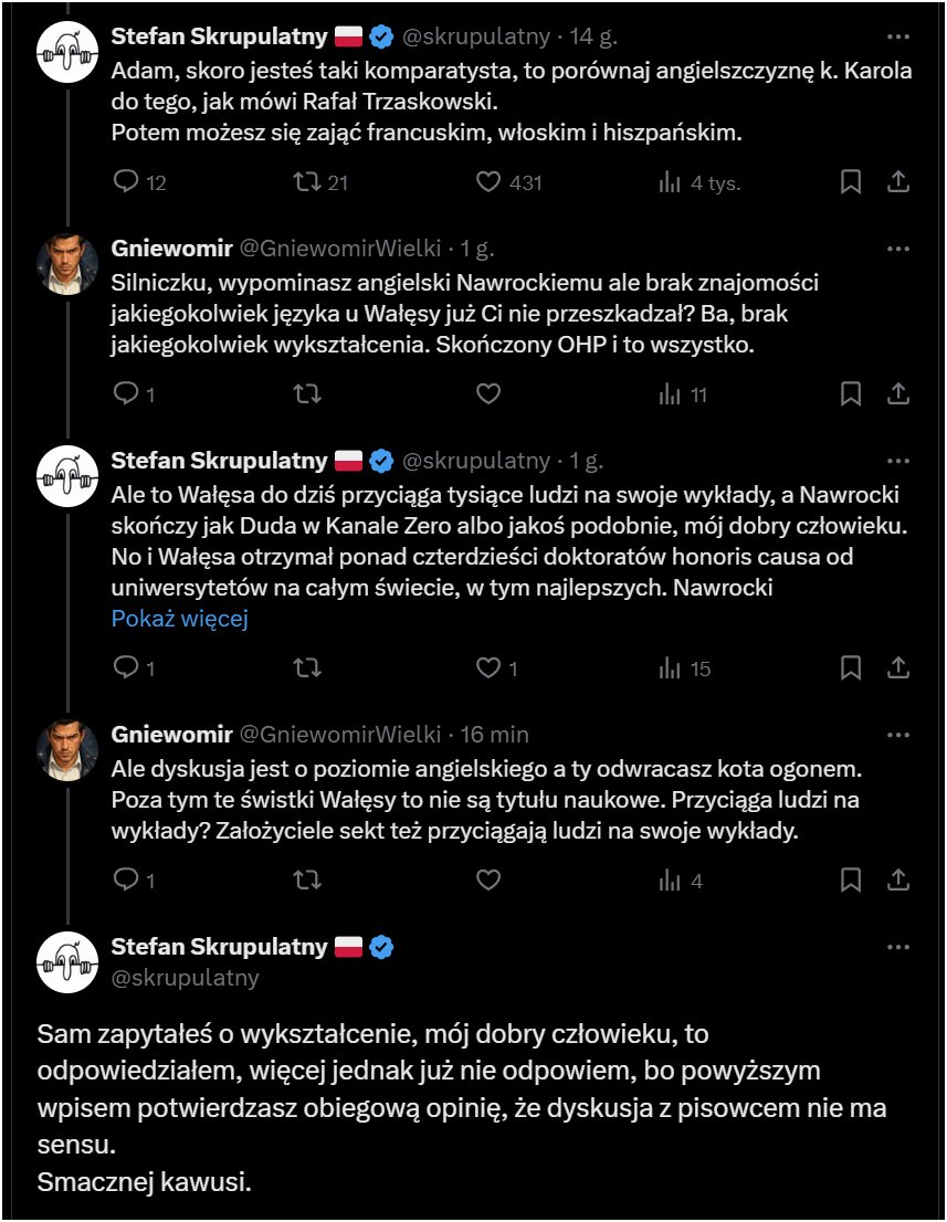 Dyskusja z miłośnikami Nawrockiego ma taki sam sens jak dyskusja z miłośnikami Jarosława: oskarżają cię o to, co sami zrobili.